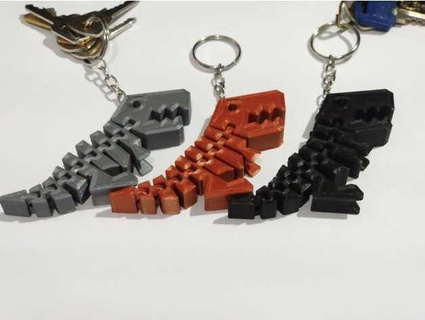 flexi rex porte clés don 3d print model - Mito3D