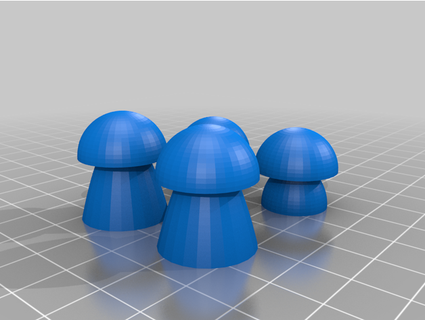 kleine deko champignons Dirksbastelbude 3d print model - Mito3D