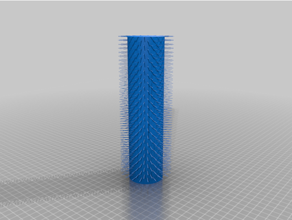 cylindrical tall hairy vase oramafanis 3d print model - Mito3D