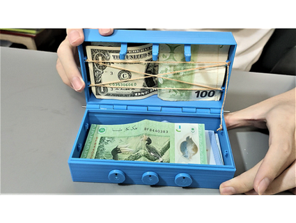 mini seguro dinheiro caixa 3 combinação fechadura dobradiça impressão yong3dprint 3d print model - Mito3D