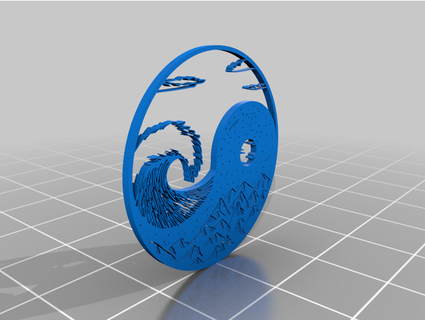 yin yang montañas mar paninithecat 3d print model - Mito3D