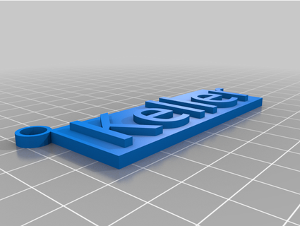 keller name tag keychain da real deal 3d print model - Mito3D
