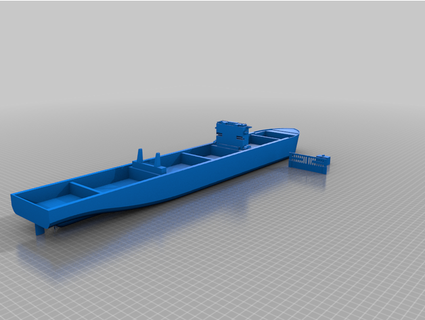 container ship 1 600 scale 3dprintoutz4u 3d print model - Mito3D