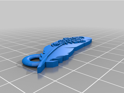 every child matters keychain feather kinglowe 3d print model - Mito3D