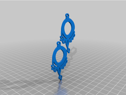estilizado aro brincos joalheria 3d print model - Mito3D