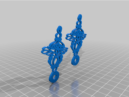 macrame style earrings thejewelleryjoint 3d print model - Mito3D