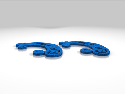 bound swirls vine earring ear cuff thejewelleryjoint 3d print model - Mito3D