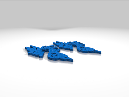cravado Dragão orelha manguito joalheria 3d print model - Mito3D