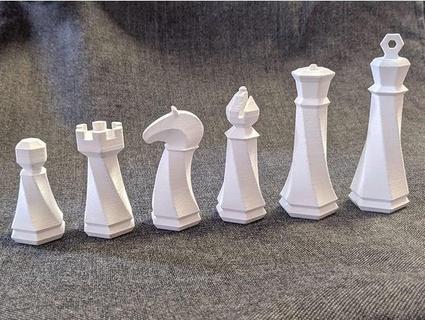 hexágono ajedrez conjunto duque 3d print model - Mito3D