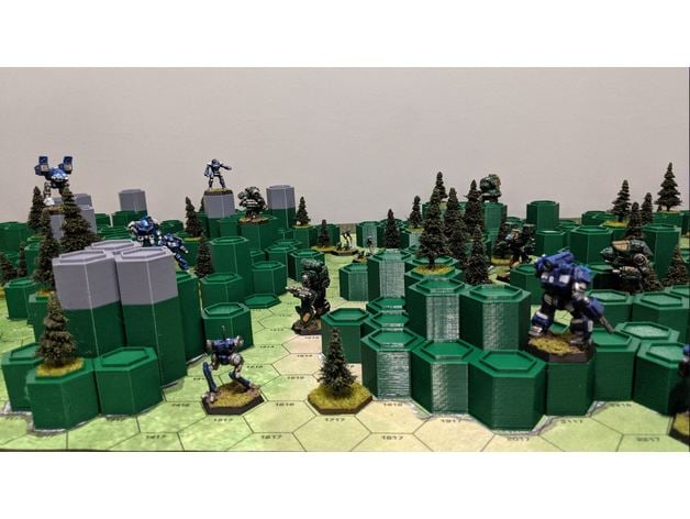 Battletech 3d verhexen modular Terrain woofooworkshop 3D print model - Mito3D