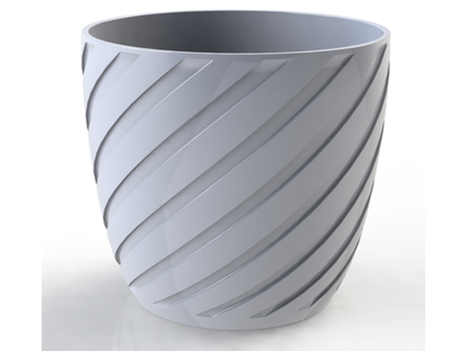 spiral flowerpot zulmar 3d print model - Mito3D