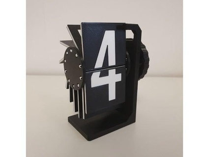 split-flap counter - fully printable thomash3d 3d print model - Mito3D