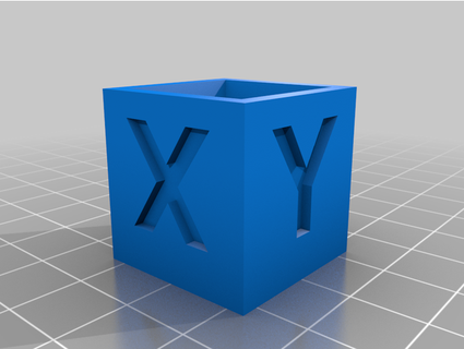 teste cubo 25x25 cali ler myzecri 3d print model - Mito3D