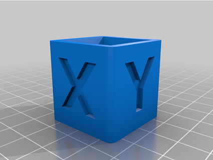 test cube x z 30x30 cali brati myzecri 3d print model - Mito3D