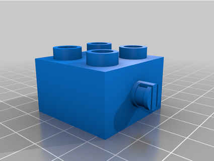 duplo brix 2x2 eixo thealby 3d print model - Mito3D