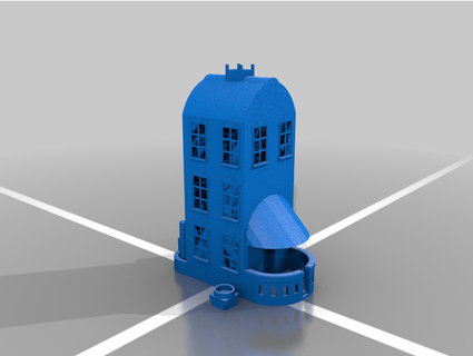 cool colonial city house geraldtron 3d print model - Mito3D