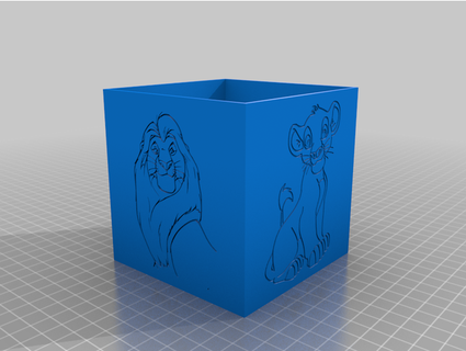 Lion Roi boîte juif 3d print model - Mito3D