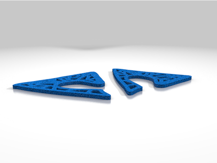 geometric triangle ear cuff thejewelleryjoint 3d print model - Mito3D