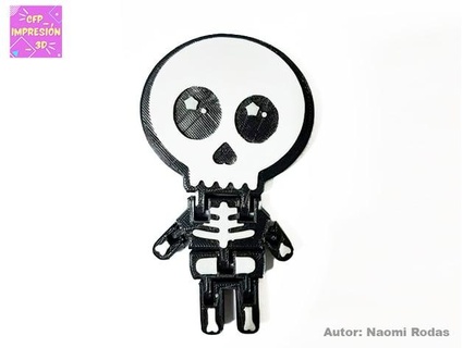 scheletro articulado Halloween articolato cfp impressione 3d 3d print model - Mito3D