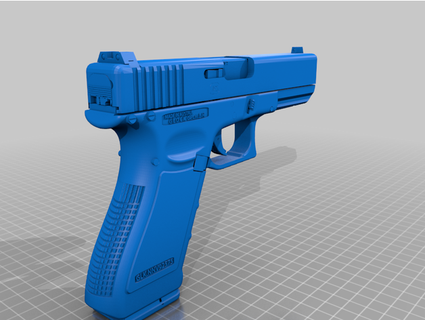 glock 17 gen 3 working parts prop gun medusa armory 3d print model - Mito3D