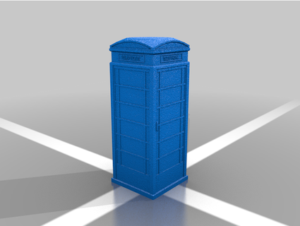 british phone booth ho scale custom creations canada 3d print model - Mito3D