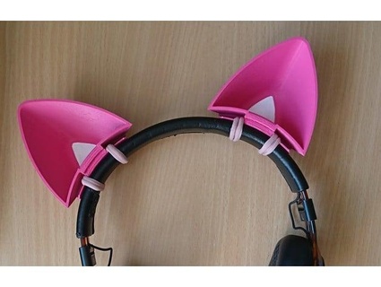 cat ears headphones usernamexx 3d print model - Mito3D