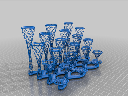 21 platform net-style display stand 25mm round base figures thomperry63 3d print model - Mito3D