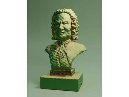 buste js Bach chevalier canard 3d print model - Mito3D
