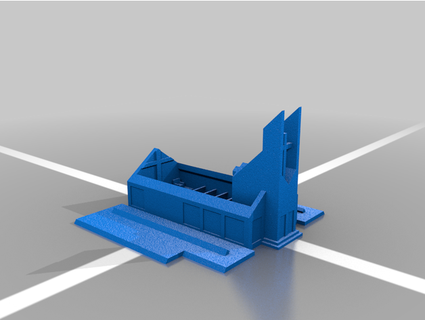 klein modern Kirche weitäugiger Frosch 3d print model - Mito3D