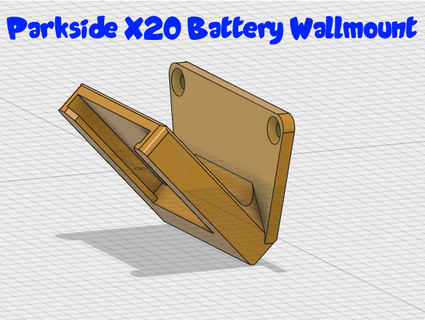 parkside x20 battery wallmount bigfunkyman 3d print model - Mito3D