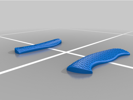 Spyderco katır ölçekler gizli kordon delik dokular gtscotty 3d print model - Mito3D