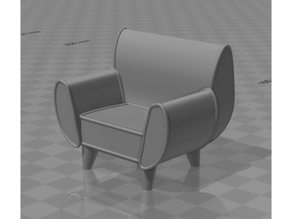 retro modern - toque classique chair stone skull studios dnk85 3d print model - Mito3D