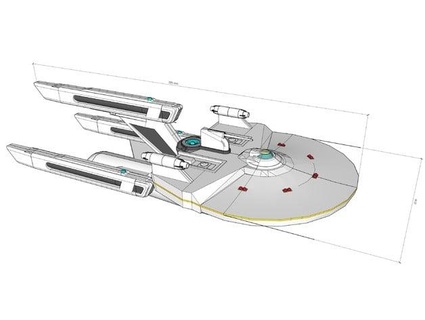 Estrela caminhada tmp encouraçado navio guerra tecarr 3d print model - Mito3D