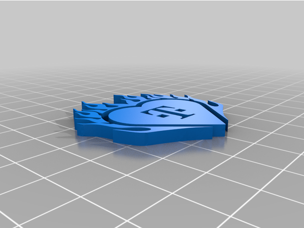 flamejante coração pequeno werkstolz4010 3D print model - Mito3D