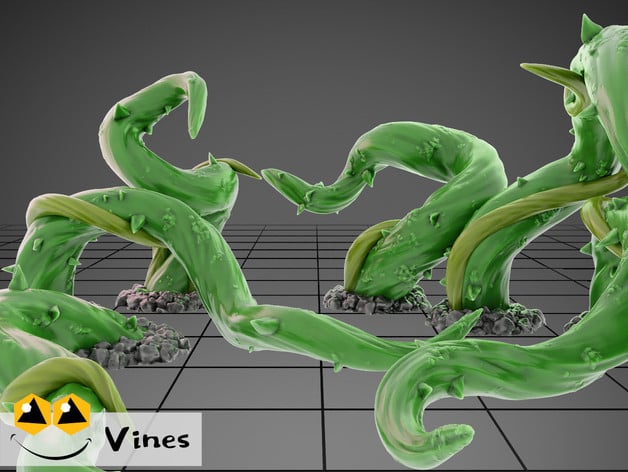 vines - tabletop terrain smilingdm 3D print model - Mito3D