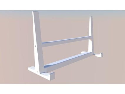 simple 4-part picture painting stand e 3d print model - Mito3D