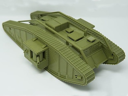 tank - 1 24 scale ww1 british landship cataclysmically catastrophic 3d print model - Mito3D