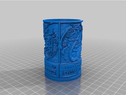 vaso yugioh dioses egipcios rononoa 3d print model - Mito3D