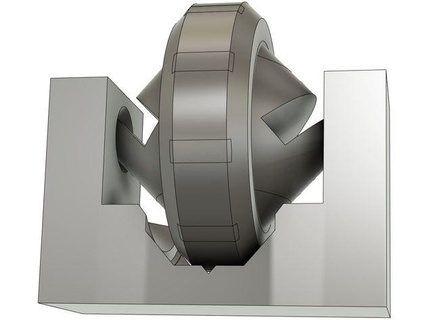 conical wheel - snap place cnatale 3d print model - Mito3D