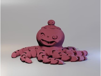 creepy cute octopus jacky3131 Creepy 3d print model - Mito3D