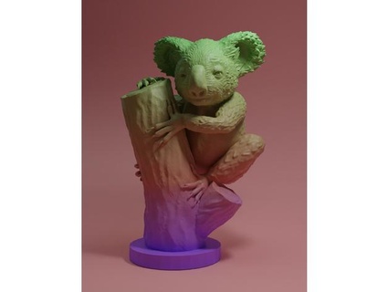 stilize koala heykel Ördek Şövalyesi 3d print model - Mito3D