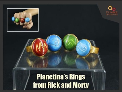 planetina anelli Rick morty funbiestudios 3d print model - Mito3D