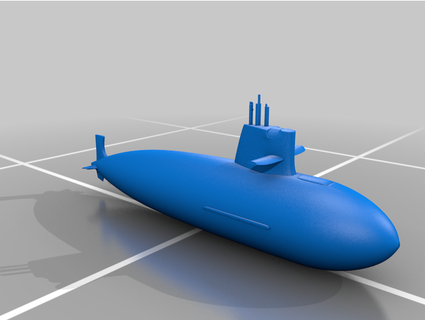 submarine s40 riachuelo class scorpene extended elraz 3d print model - Mito3D