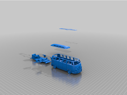 suporte eixo traz wv ônibus modelismo prudente 3d print model - Mito3D
