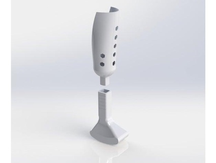 universal cat dog leg prosthesis mtlcan 3d print model - Mito3D