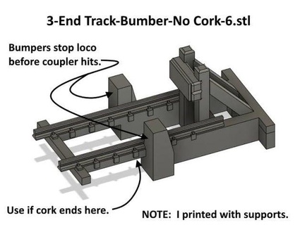 n scale end track shell bumper sumner 3d print model - Mito3D