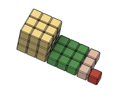base three blocks number representation lgbu 3d print model - Mito3D