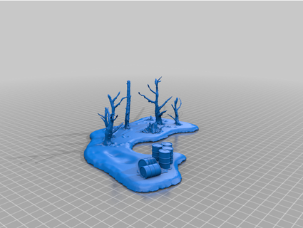 swamp terrain arnmoor 3d print model - Mito3D