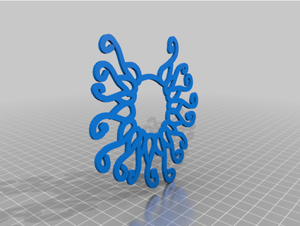 Sol mandala espiral pingente joalheria 3d print model - Mito3D