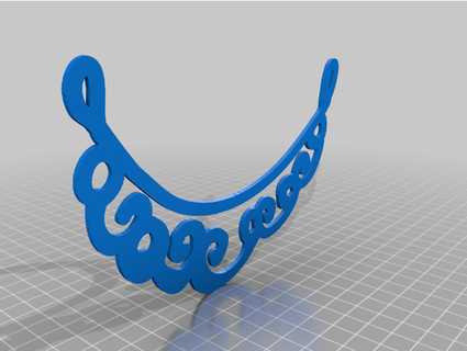 looped bib neckplate thejewelleryjoint 3d print model - Mito3D